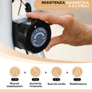 Cyclette Pieghevole Magnetica 8 Livelli Display LCD 97x43x110 cm Nero 