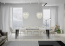  Tavolo Allungabile 160-244x80x77 cm Flame Bianco Frassino 