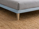 Letto Singolo con Rete Rivestita Microfibra Azzurro Tessis Varie Misure