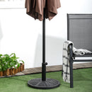 Base per Ombrellone da Giardino Ø45 cm Effetto Rattan Nero