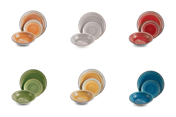 Servizio Piatti 18 Pezzi in Gres Villa d'Este Home Tivoli Times Multicolor sconto