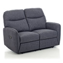 Divano 2 Posti Reclinabile Manuale in Tessuto Kube Blu