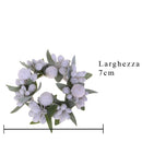 Set 12 Giro Candela con Bacche Ø7 cm Bianco