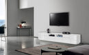 Mobile TV 4 Ante 2 Cassetti 260x43x46 cm Alien Bianco Lucido