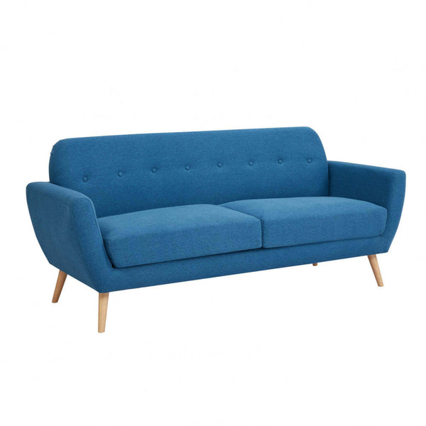 acquista Divano 3 Posti Burton 193x79x86 h cm in Tessuto Blu