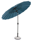 Ombrellone da Giardino Ø2,7 m Palo Ø38 mm in Alluminio Telo in Poliestere Pavone