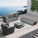 Tavolino Galapagos 81x71x40 h cm in Alluminio Antracite