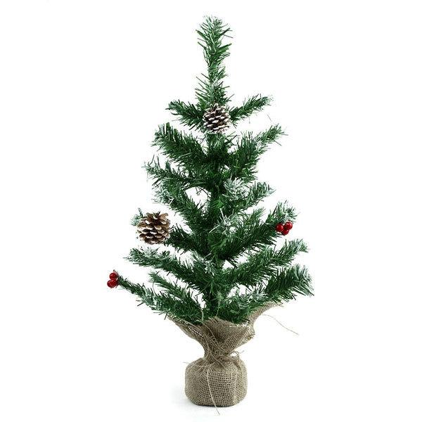 sconto Albero di Natale 60H cm base in juta in PVC Abete Artificiale