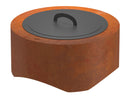 Braciere a Legna da Giardino Ø70x30 cm in Acciaio Rivestimento Corten 700 Round Ruggine