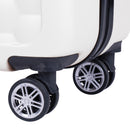 Trolley Cabina Rigido Bagaglio a Mano 33,5x22x55 cm con Maniglia Telescopica Bianco      