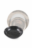 Servizio Piatti 18 Pezzi in Porcellana Villa d'Este Home Tivoli Grande Dame Bianco