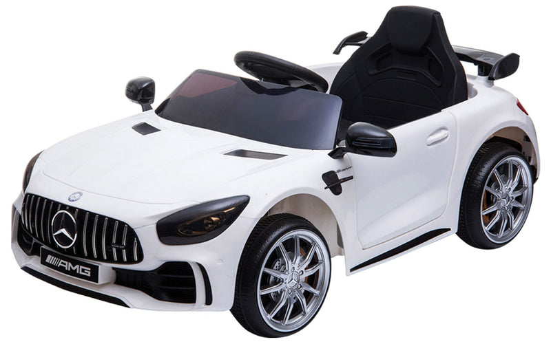 Macchina Elettrica per Bambini 12V con Licenza Mercedes GTR AMG Bianca