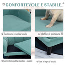 Cuccia Divano per Gatti e Cani di Media Taglia 98,5x60,5x35 cm  Verde