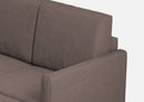 Divano 3 Posti con Pouf 198x155x85 cm Karay in Tessuto Talpa