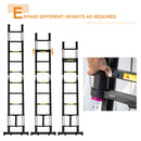 Scala Telescopica Pieghevole 10 Gradini 320x67x7 cm per Interni ed Esterni Nero 