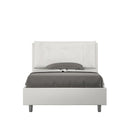 Letto 1 Piazza E Mezzo Imbottito in Similpelle Annalisa Large Bianco Varie Misure