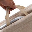 Lettino Mare Richiudibile 190x58x27 cm Struttura in Alluminio e Copertura in PVC e Poliestere Ecrù Viareggio      