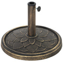 Base per Ombrellone Ø46x34 cm da 12 kg in Resina Metallo e Cemento Bronzo    