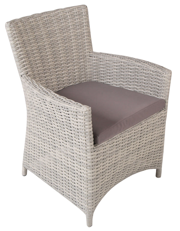 Poltrona da Giardino in Wicker con Cuscino Taddei Adhara Grigia sconto