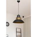 Lampada a sospensione Tibet  nera stile industriale