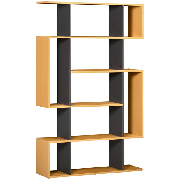 Libreria Moderna a 5 Livelli 13 Ripiani 95x25x150,5 cm in Truciolato Grigia e Color Legno acquista
