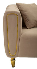 Divano Alma Grigio con Cuscini 81x155x71 cm in Legno e Poliestere      