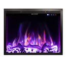 Camino Elettrico da Incasso 50,8x64,6x19,5 cm Effetto Fiamma 1500W Thomas Nero