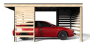 Box Auto Garage da Esterno 3,02x4,38m Senza Pavimento in Legno Abete Carport 