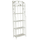 Portapiante 5 ripiani 60x28xh180 cm in Metallo Milena Bianco