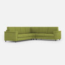 Divano Angolare 6 Posti 286x226x85 cm Marrak in Tessuto Verde