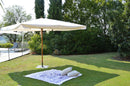 Ombrellone da Giardino 4x4 m Palo Ø60 mm in Legno Telo in Acrilico con Balza Danieli Bangkok Ecrù
