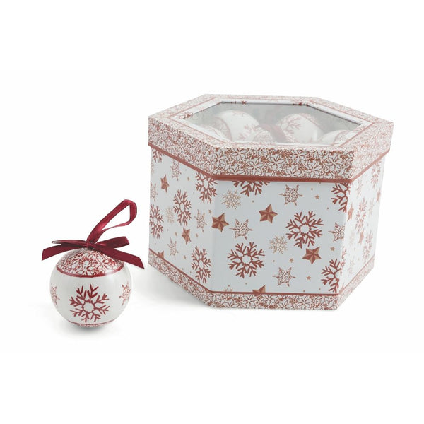 Set 14 Palle di Natale Ø8 cm in Polyfoam con Box Bianco e Rosso acquista