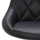 Set 2 Sgabelli Cucina Seduta Pelle Imbottita Sgabello Girevole Casa Bar Nero