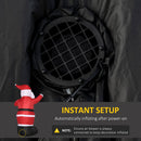 Babbo Natale Gonfiabile Luminoso 142x98x245 cm con  Luci LED