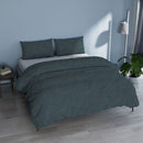 Copripiumino con Sacco e Federe Linea Water Washed Salvia