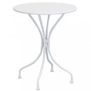 Tavolo Bristol Ø60x71h cm in Acciaio Bianco