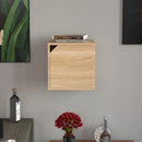 Mensola Cubo con 1 Anta da Parete Scaffale Montaggio Muro Quercia Design Moderno