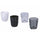 Set 4 Bicchieri Acqua Vis à Vis Stones in Vetro VdE Tivoli 1996 4 Colori Differenti