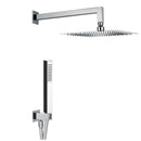 Kit Soffione Doccia Quadrato 30x30 cm in Acciaio Inox Rondò 30