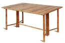 Tavolo Rettangolare Pieghevole da Giardino in Legno 150x90 cm Vorghini Bambù