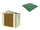 Pavimento per Casetta Box da Giardino 245x161x233 cm in Plastica Verde