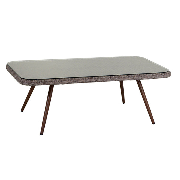 Set da Giardino Divano 2 Poltrone e Tavolino in Polyrattan Tirreno Naturale 3P prezzo