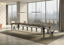 Tavolo Allungabile 200-460x90x77 cm Paxon Noce Telaio Antracite 