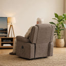 Poltrona Elettrica Alzapersona Reclinabile 150° 110x93x101 cm Massaggiante a 8 Punti e Riscaldata in Ciniglia Marrone      