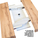 Consolle Allungabile 90-300x40x77 cm Saki Noce Gambe Antracite 