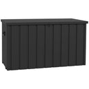 Panca Contenitore da 450L con 2 Rotelle e Maniglie 125,5x61,5x70 cm in Acciaio e PP Grigio Scuro