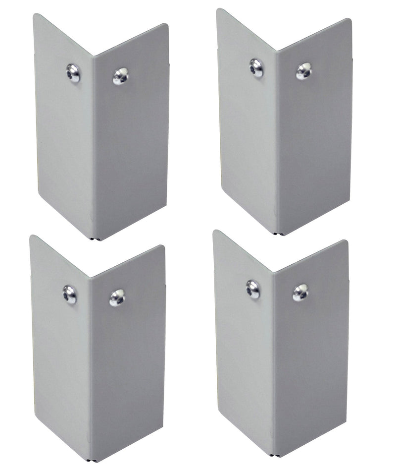 Kit 4 Piedini H10 cm in Metallo Verniciato Grigio Chiaro