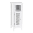 Mobile da bagno a 1 Anta con Griglia Armadio in Legno Colore Bianco 30x28x80H cm