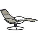 Sdraio chaise longue da Giardino ellittica 175x78x82 cm Twist Ecrù