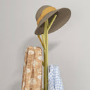 Appendiabiti da Terra 8 Ganci 32x164cm Base in Marmo e Acciaio Oro 